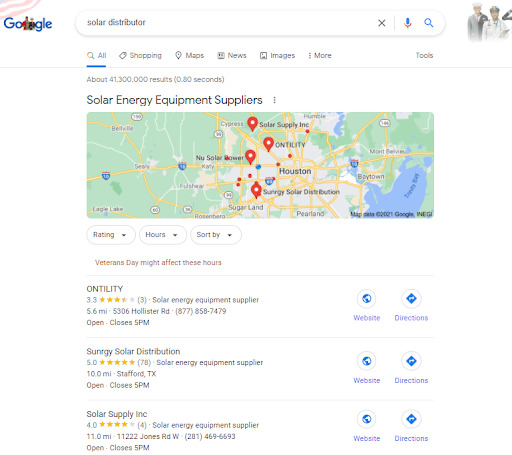  Google map pack example destiny marketing solutions