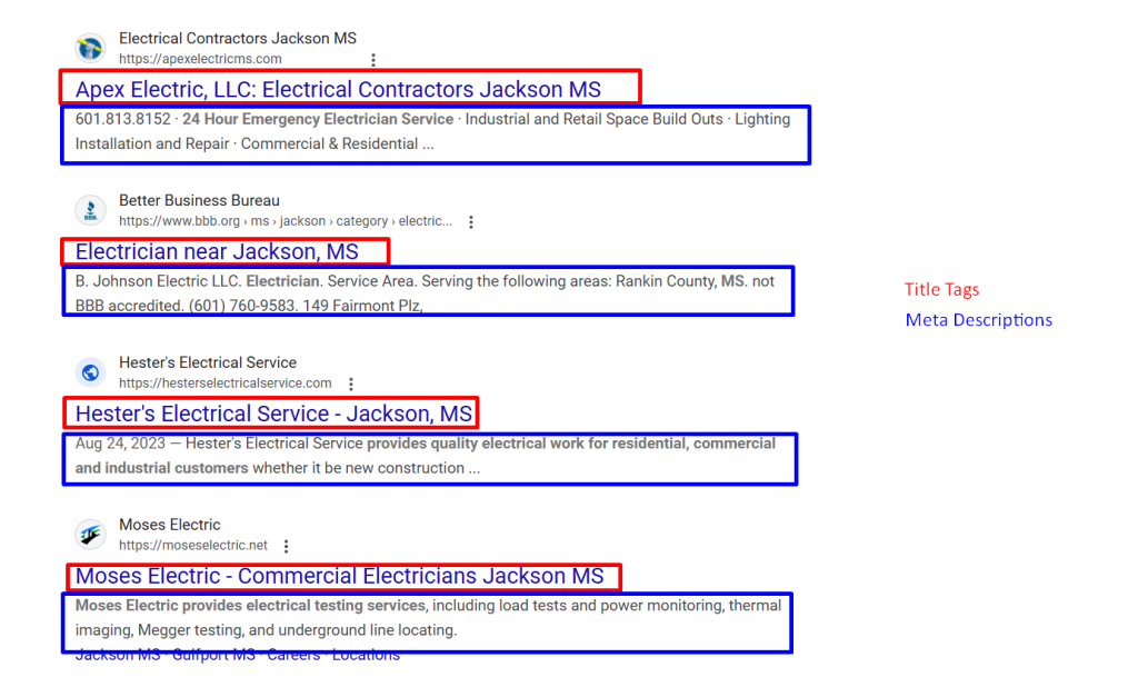 seo meta tags electricians destiny marketing solutions