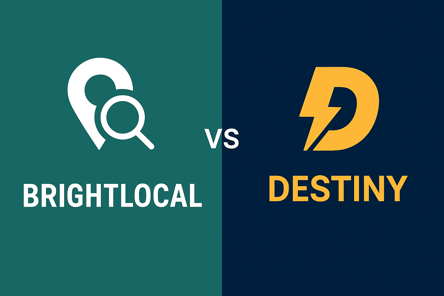 brightlocal vs destiny electrician marketing comparison