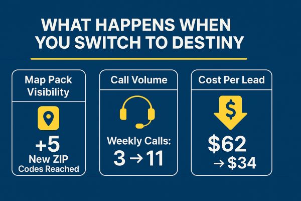 gosite vs destiny electrician marketing online visibility